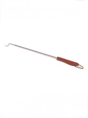 Outset Rosewood Handle Stainless Steel Grill Meat Hook BBQ Pigtail Flipper 20”